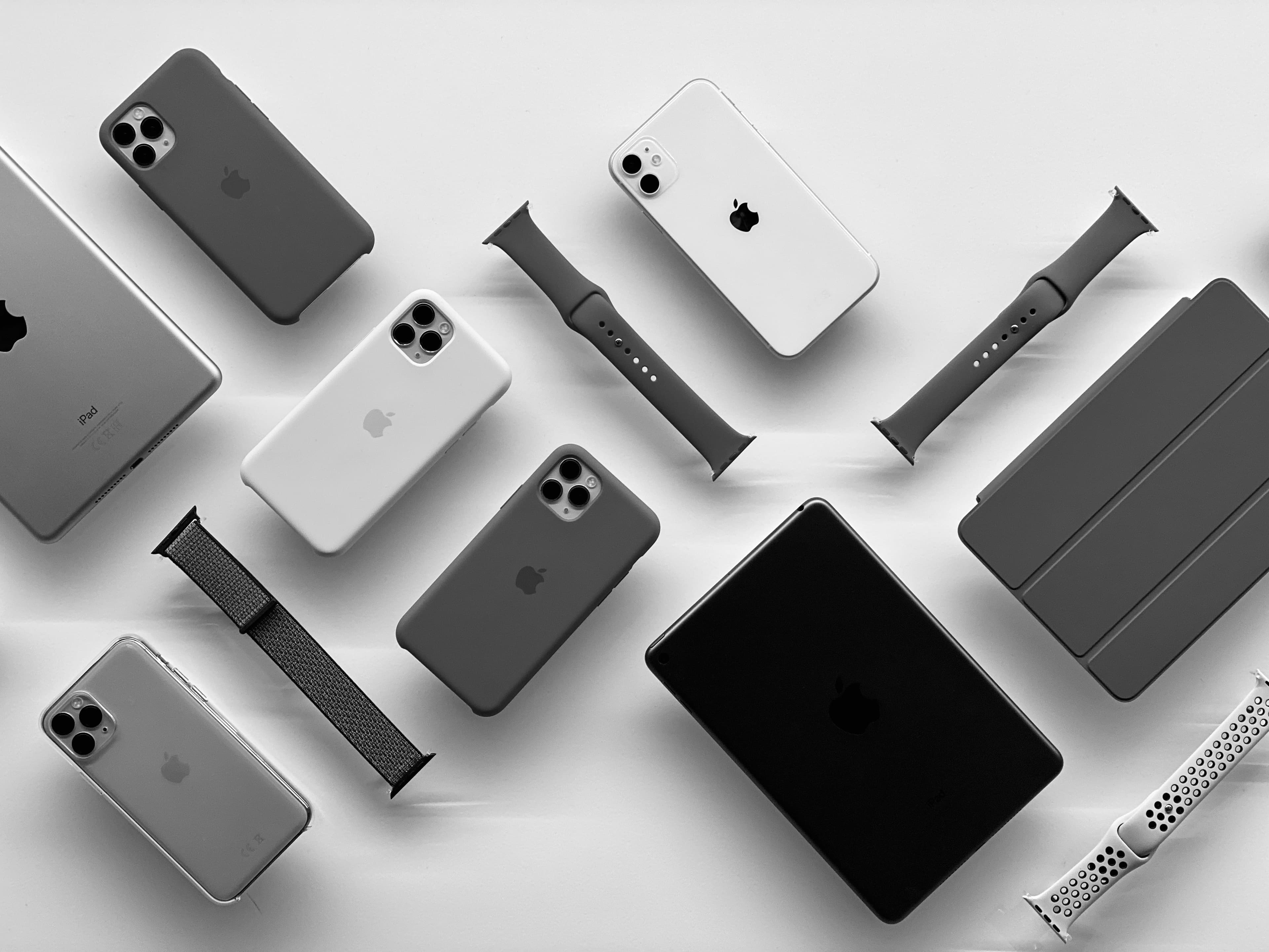 Assortment of Apple products