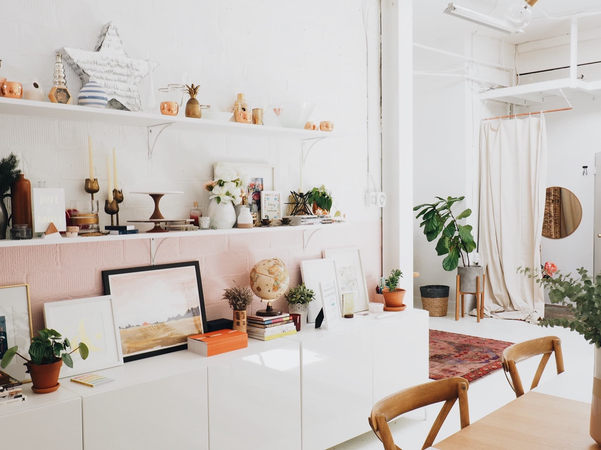 Inside a home goods store